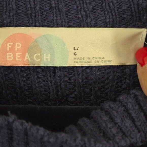 Free People Free People Beach Coco Tunic Sweater Color Vanguard Rare Size L - Picture 11 of 13